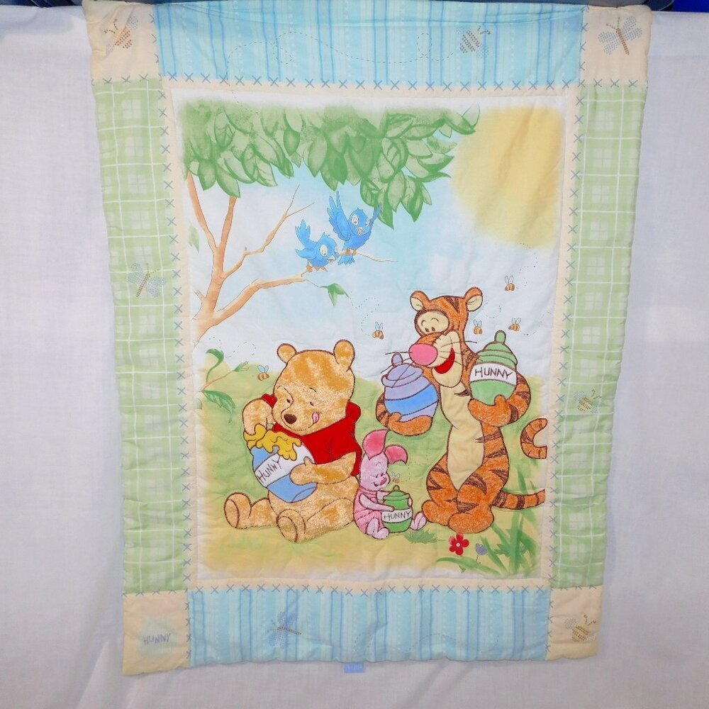 Disney Winnie the Pooh Piglet Tigger Baby Crib comforter Blanket 32" x 42"